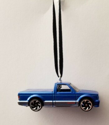 91 GMC Syclone Custom Christmas Car Ornament 1/64 Die-cast Blue