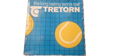 4 self pressure Tennisbälle, Tretorn XL, gelb,  Vintage 1989 Promotion Set Neu