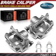 Pair Front Brake Calipers With Bracket For Toyota Corolla Chevrolet Prizm 98-02 Pair Front Brake Calipers With Bracket For Toyota Corolla Chevrolet Prizm 98-02