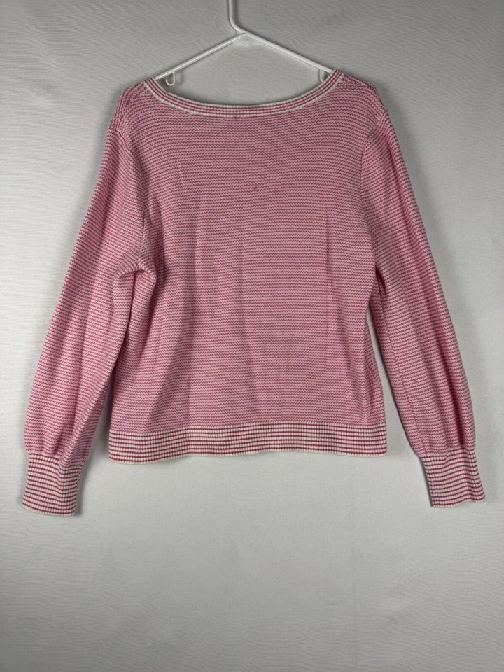 Suéter Talbots Mujer XLP Rosa Colorido Pullover Algodón Nylon Mezcla Tejido Hada Foto 4 de 4
