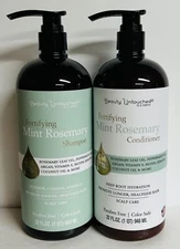 Beauty Untouched ~ Mint Rosemary Fortifying Shampoo & Conditioner 32 fl oz Each