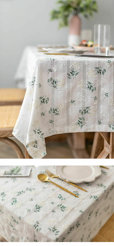 WhiteLace Flower Table Cloth Embroidered Tablecloth for Picnics Party TableCover - Picture 11 of 13