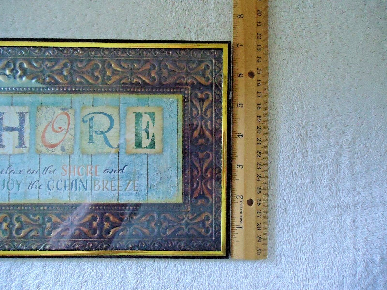 Vintage Special Moments Memories Collection Wall Art " SHORE " Framed