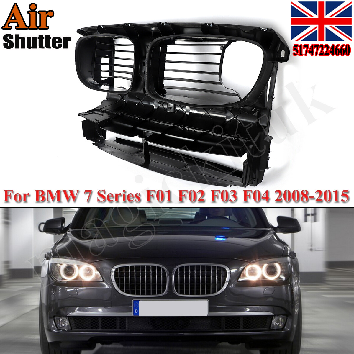 FOR BMW 7 SERIES F01 F02 F03 F04 FRONT FULL AIR DUCT SLAM PANEL SUPPORT 7224660