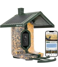 FeatherSnap Scout Wi-Fi Solar Powered Smart Bird Feeder - Automatically...