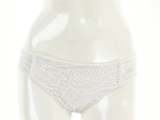 Luli Fama 242257 Womens Hipster Bikini Bottom Swimwear Solid White Size Medium