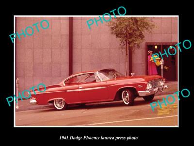 OLD LARGE HISTORIC PHOTO OF 1961 DODGE PHOENIX MODEL LAUNCH PRESS PHOTO