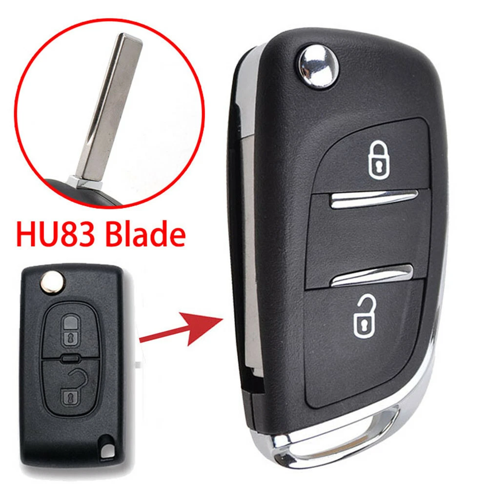 CE0536 HU83 Blade Car Key Shell For Peugeot 308 207 307 3008 Key Remote Fob  Case