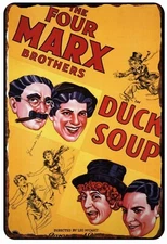 Marx Brothers duck Soup Poster All Metal Tin Sign  8 x 12