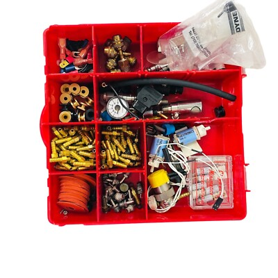 #ad #ad Mixed Hardware Box Fork Spade Terminal Brass Fittings Pressure Gauge and More $40.31