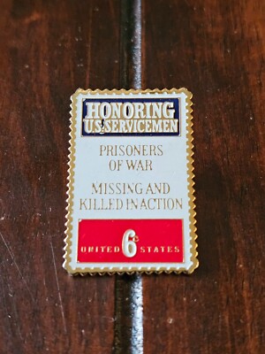Honoring US Service Members POW MIA KIA 6c USPS Stamp Lapel Pin by The March Co