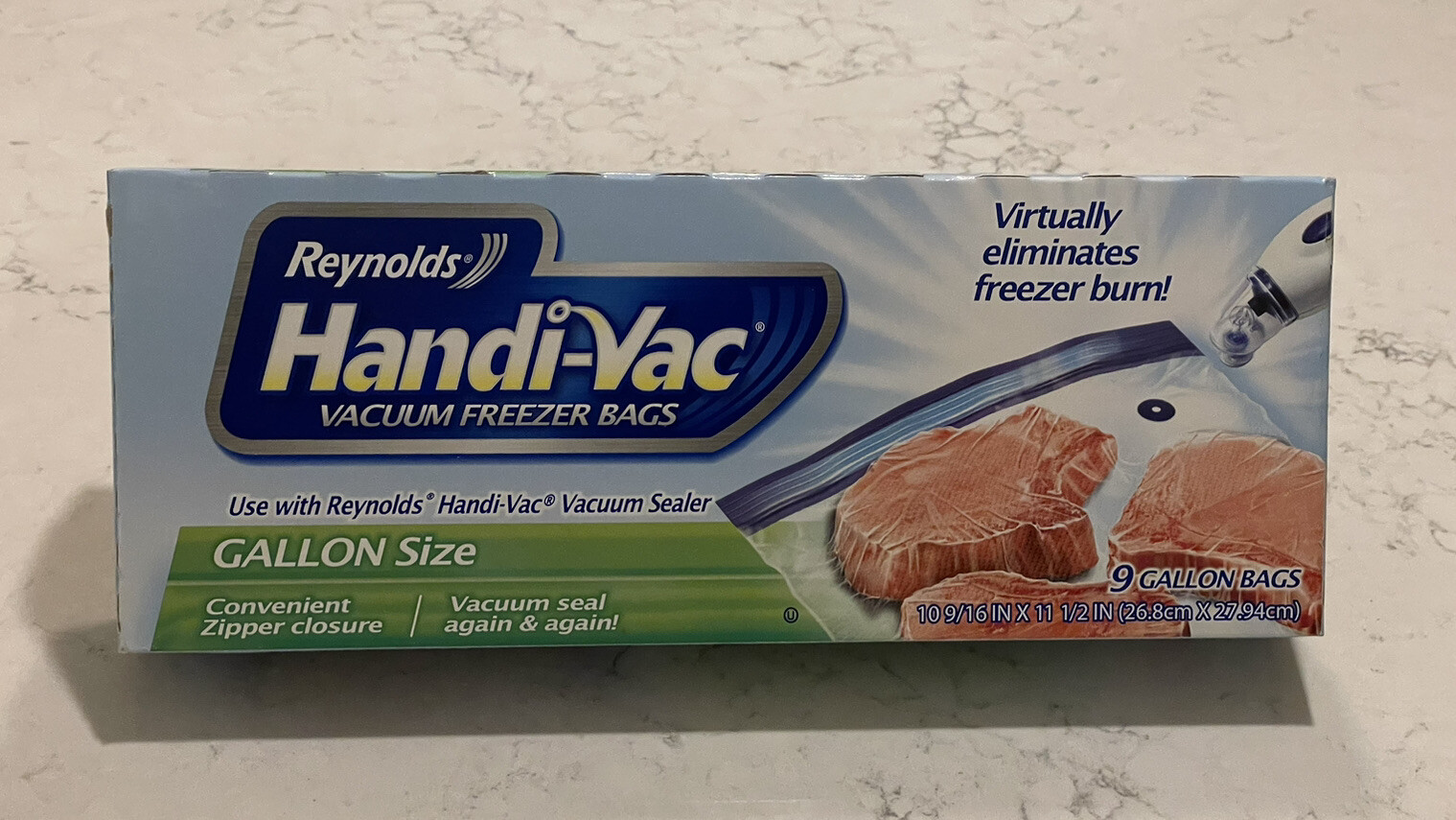 Reynolds HandiVac Vacuum Freezer Bags GALLON SIZE Quantity New