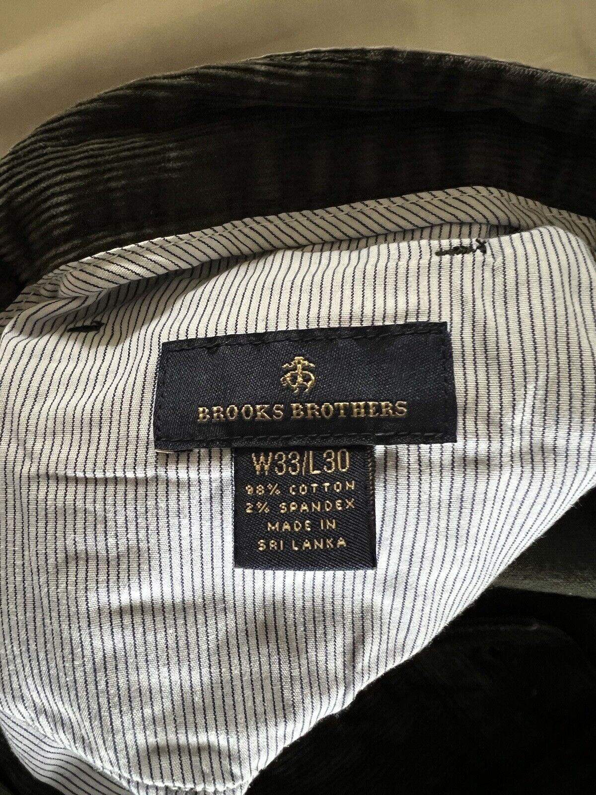 Men’s Brooks Brothers Corduroy Pants Dark Green S… - image 3