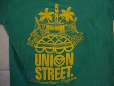Vintage Union Street San Franciscan' Bistro Francisco Bar Green T Shirt Size S