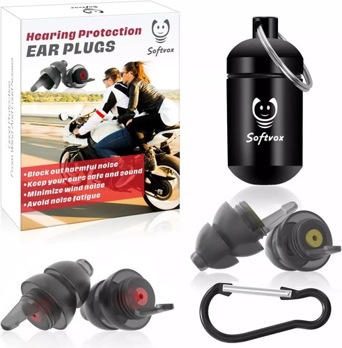 Motorcycle Ear Plugs 2 Pairs, Wind Noise Reduction & Premium Hearing Protection,