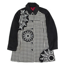 DESIGUAL Manteau Femme Mandala Noir Tricot Herringbone XL