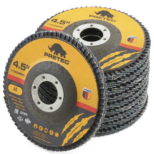 10 x Pretec Flap Grinding Sanding Discs 