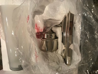 Pottery Barn Sussex Single Tube Sconce Polished Nickle Finish