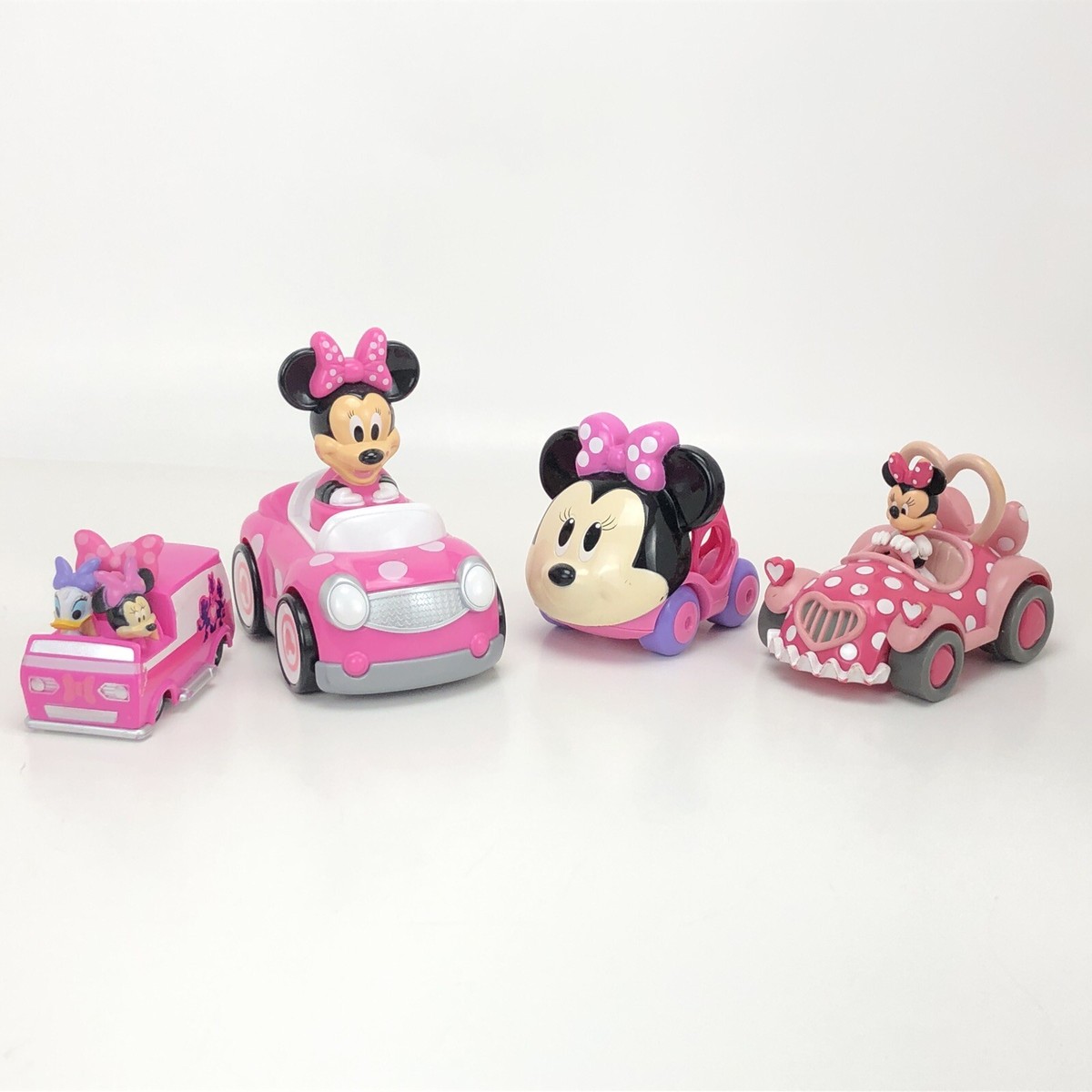 Disney Minnie Mouse Car Lot of Push n Go, Pull Back, Oball