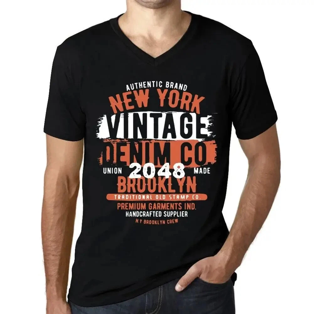 Men's Graphic T-Shirt V Neck New York Made in 2048 Eco-Friendly Limited Edition