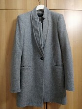 Zara Cappotto Grigio Lana Taglia S