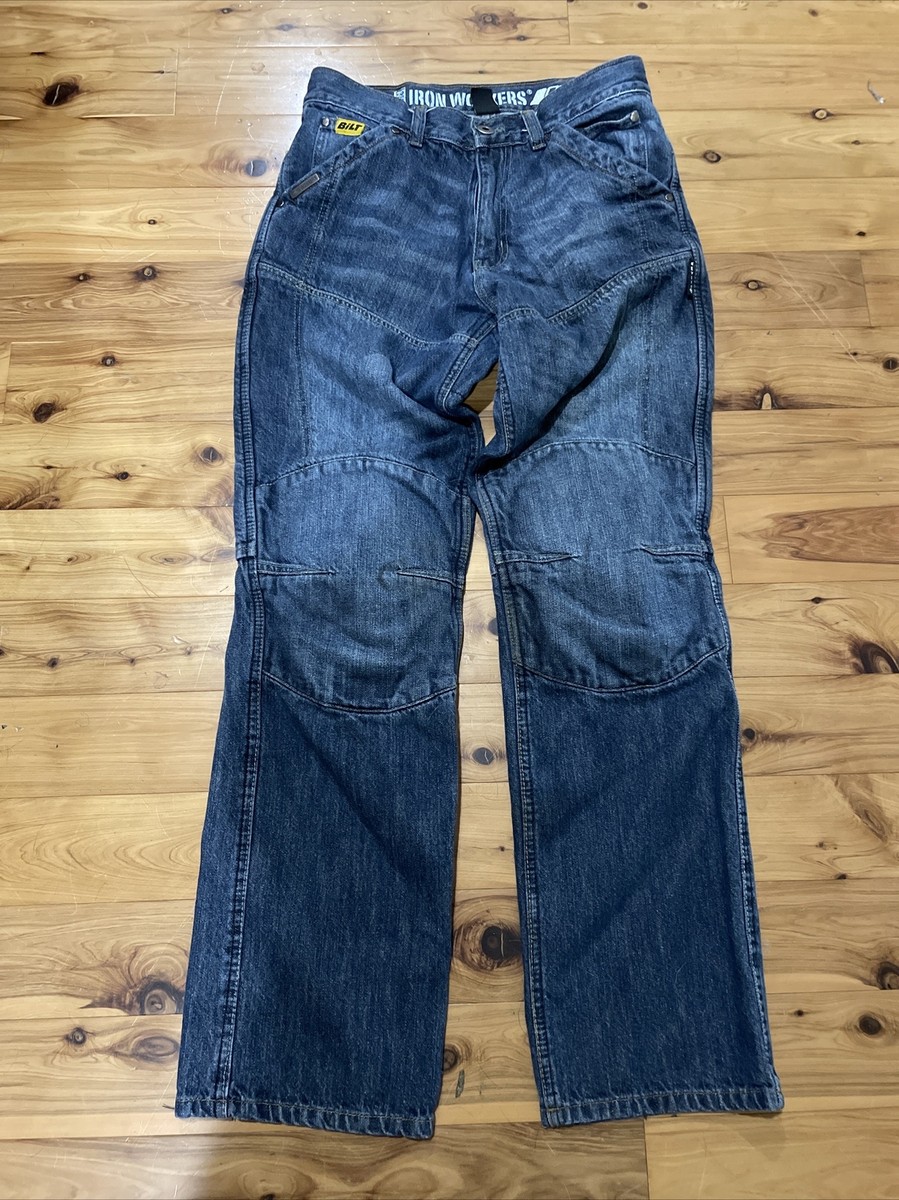 Bilt Iron Workers 0398 Padded Blue Jeans Motorcycle Lined Bilt Iron Workers 0398 Padded Blue Jeans Motorcycle Lined
