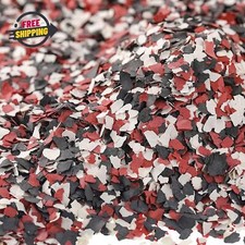 Decorative Color Chips Epoxy Flakes 3-5 Mm Red Black White 350g Blend Floor