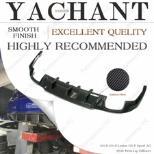 CARBON FIBER ag-Style Rear Diffuser Rear Lip GLOSSY For 16-18 LEXUS GS F Sport