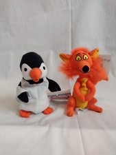 The Disney Store Mary Poppins Fox  Penguin Bean Bag Plush w/Tags
