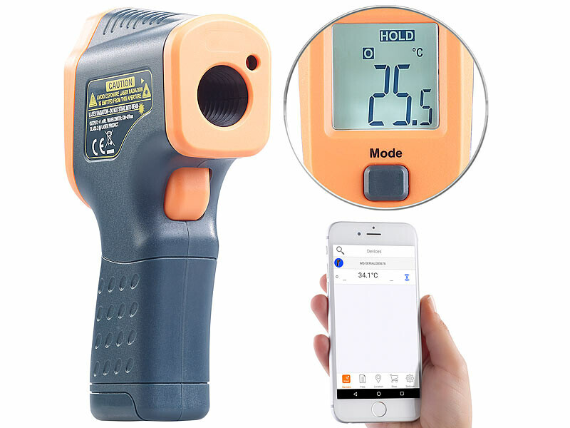Thermomètre infrarouge AGT avec bluetooth et laser pour mesure thermique