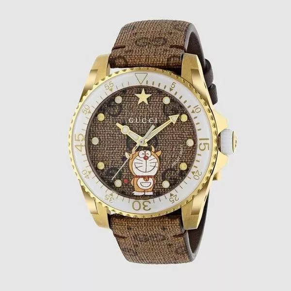 Doraemon 50th Anniversary Collaboration with Gucci Dive Watch YA136334