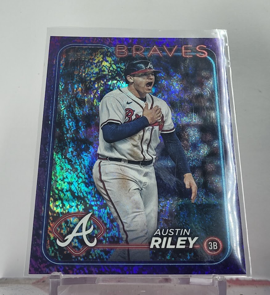 2024 Topps Series 2 Purple Foil Parallel #595 Austin Riley Atlanta Braves /799