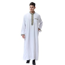 Dubai Men Thobe Robe Jubba Dishdasha Arab Men Muslim Abaya Islam Men Kaftan Eid