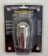 Bm 80746 Manual Shifter Knob Billet Look Aluminum Universal Fits Floor Shifters
