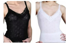 2er Pack Damen Thermo Schneegl&ouml;ckchen &auml;rmellos franz&ouml;sischer Ausschnitt Spencer Unterw&auml;sche Weste