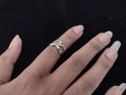 Rhodium Plated Sterling Silver Ring Size 5,6,7 & 8 — photo 2