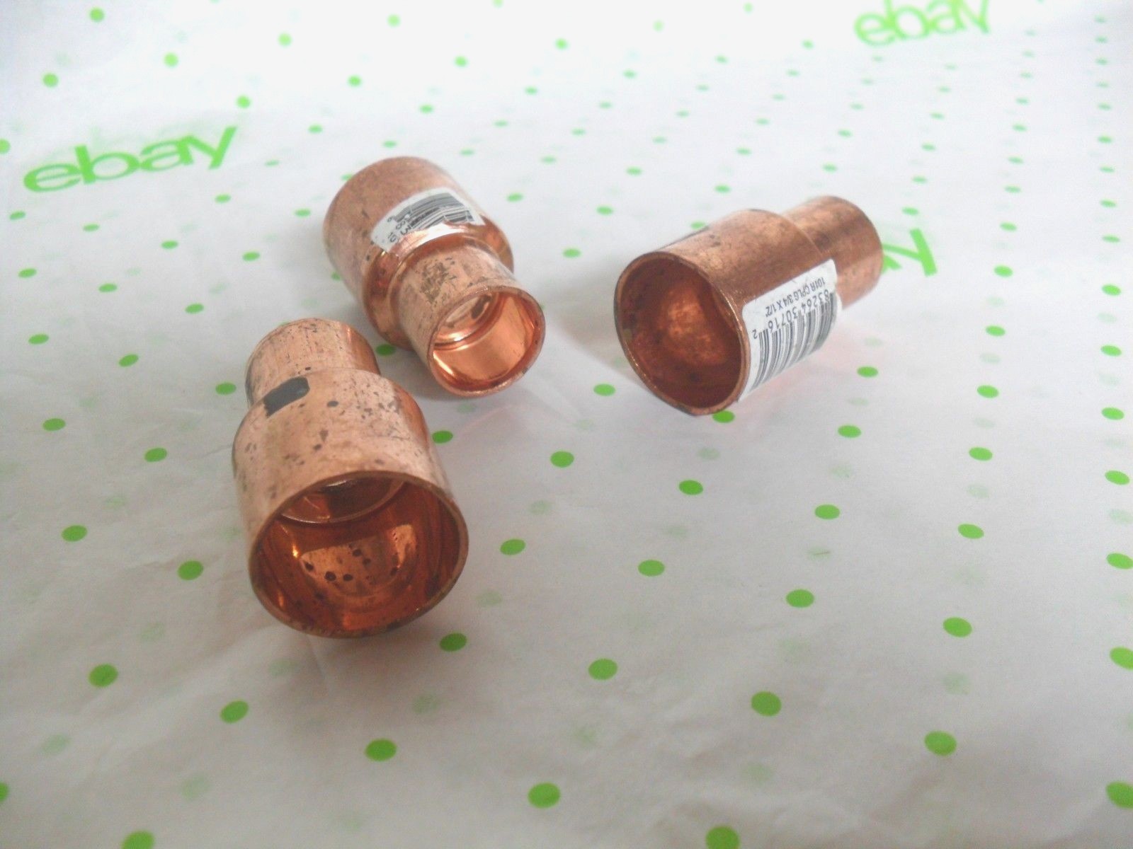 qty 3. - EPC 101-R Copper Coupling 3/4" x 1/2"