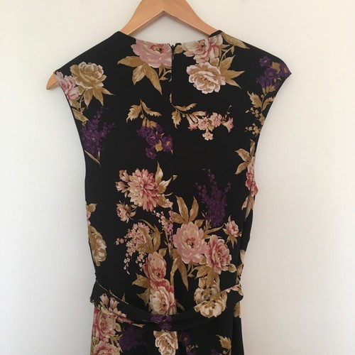 Neu mit Etikett Lauren Ralph Lauren Kleid Blumenmuster Blase Krepp Flügelärmel Gr. 6 Empire-Taille - Bild 6 von 15