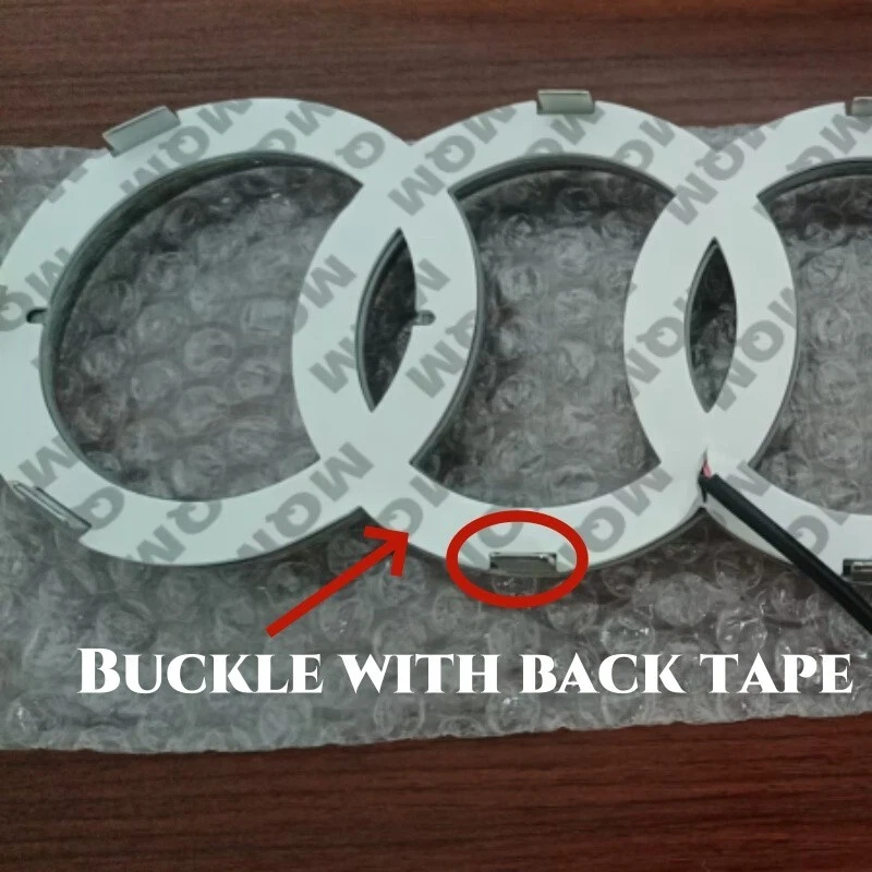 FRONT GRILLE LED EMBLEMS For Audi A3 A4 A5 A6 Q3 Q5 Q7 Cold Cursor Exterior Part - Image 2 of 4