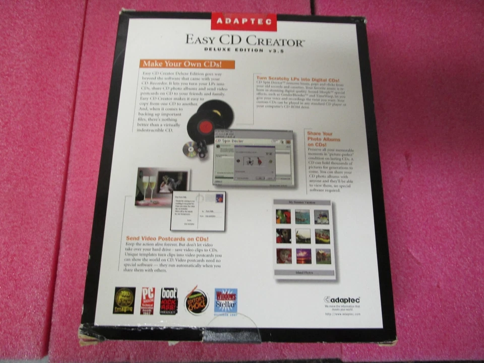 Vintage 1998 ADAPTEC Deluxe Edition Easy CD Creator Deluxe v3.5 Factory Sealed - Image 2 of 4