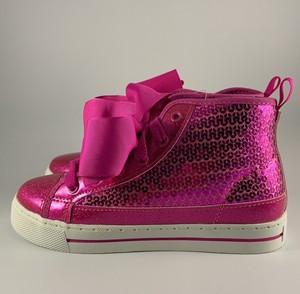 pink sequin sneakers