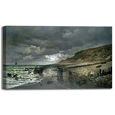 Monet die Spitze des Hève Design Bild Druck Leinwand Gemälde Rahmen Wohnkultur