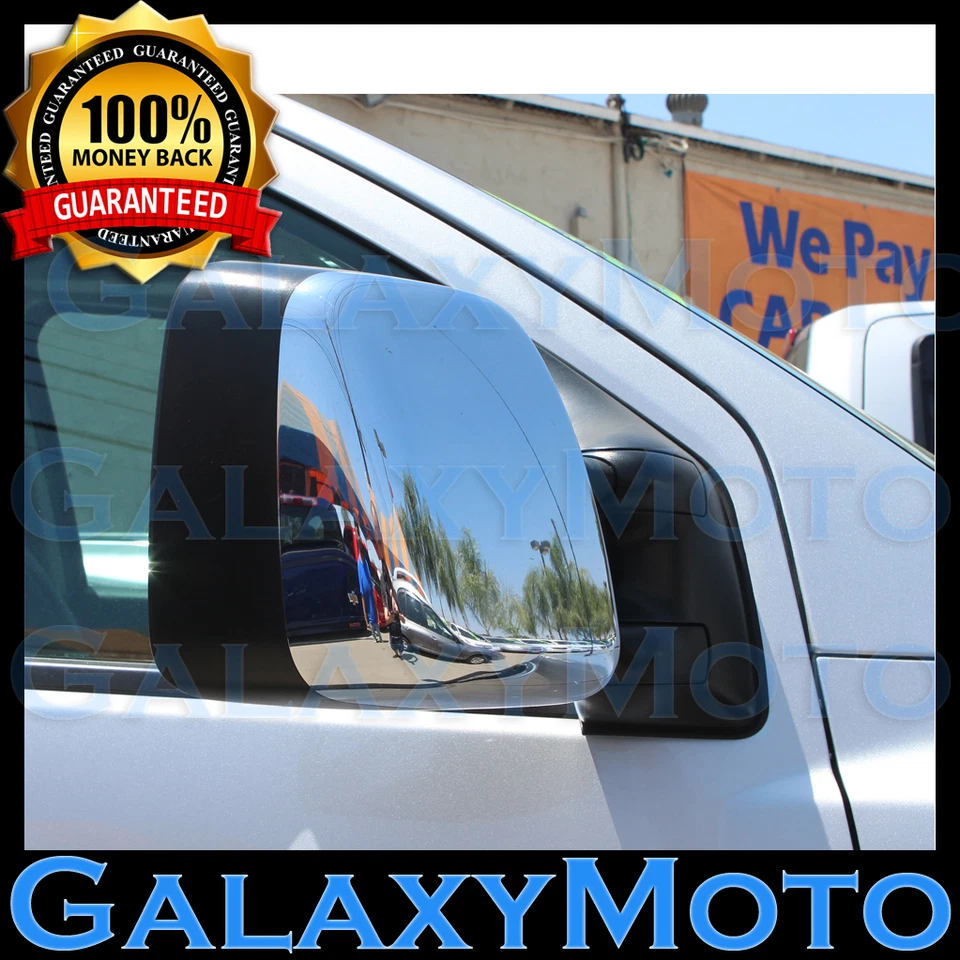 Triple Chrome Towing Mirror Cover 1 pair for 05-15 Nissan Armada+Titan 2005-2015 - Image 2 of 2