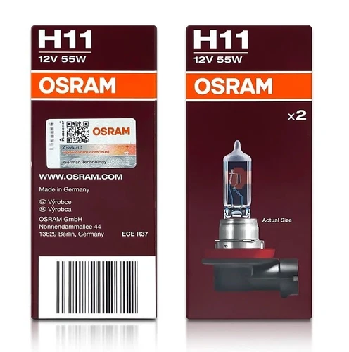 OSRAM NIGHT BREAKER 220 H11 12V 55W Halogen Headlight Car Original Bulbs (2 PCS) - Picture 8 of 11