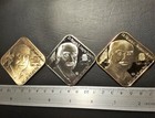 Set 3 Medalla 100Aniv RICARDO ALEGRIA PUERTO RICO medal token ficha moneda — photo 2