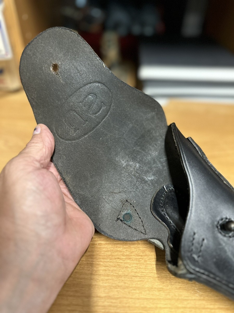 VINTAGE US MILITARY BOLEN LEA PROD 7791466 BLACK LEATHER HOLSTER