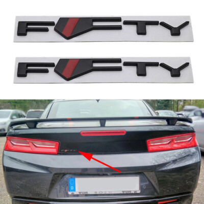 2x Black Metal Fifty Letter Fender Emblem NameplateFifty Edition