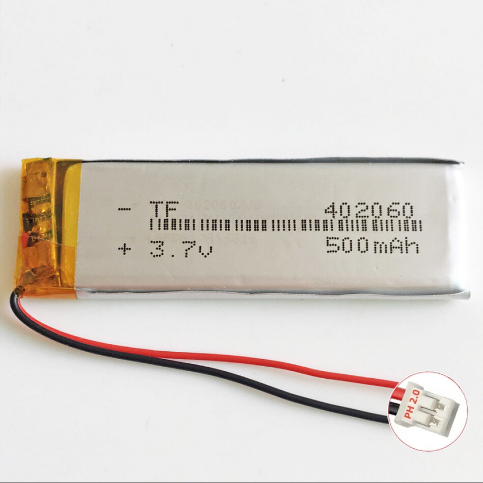 Batterie 402060 LiPo 3.7V 450mAh 1.665Wh Rechargeable Avec Connecteur