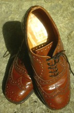 Vintage 1970s Tredwell Tan Leather Oxford Brogues Size7 Loake Style Skinhead Mod