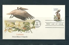 US SC # 1970 State Birds And Flowers ( Louisiana ) FDC . Fleetwood Cachet